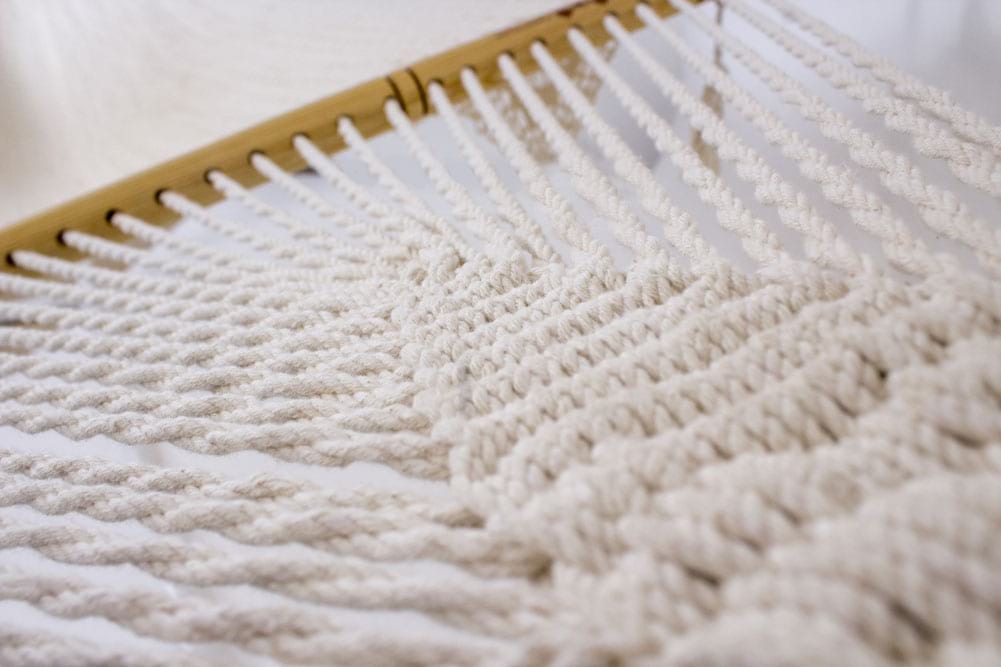 Family Size Rope Hammock With Spreader Bars