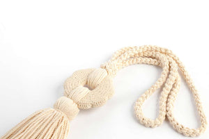 Drapery Tassel Tieback Ecru