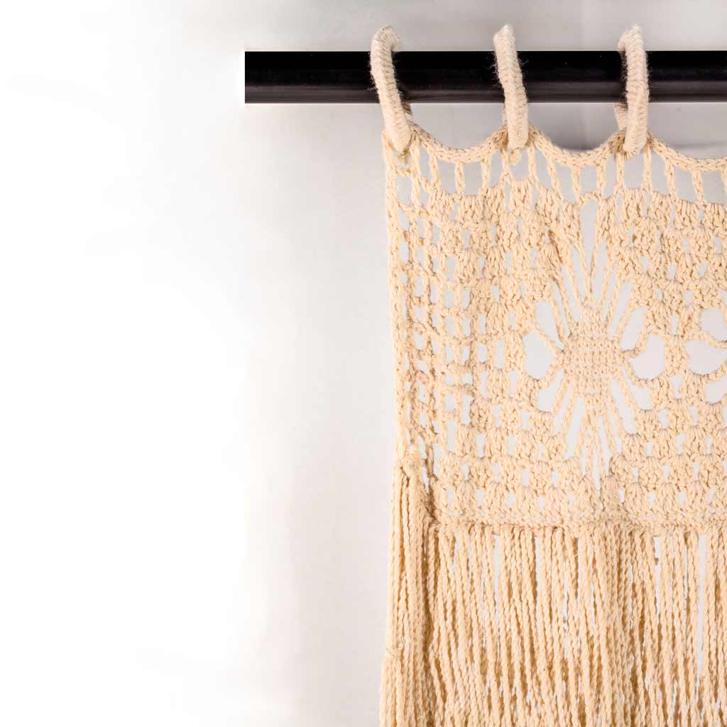 Decorative Macrame Ring Top Curtains  
