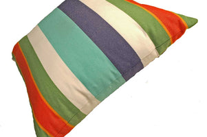Blue Ocean Striped Pillow Cover In clearance