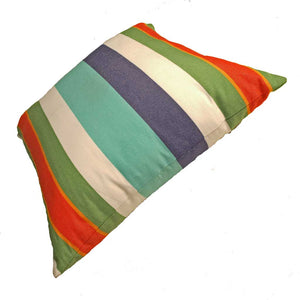 Blue Ocean Striped Pillow Cover In clearance
