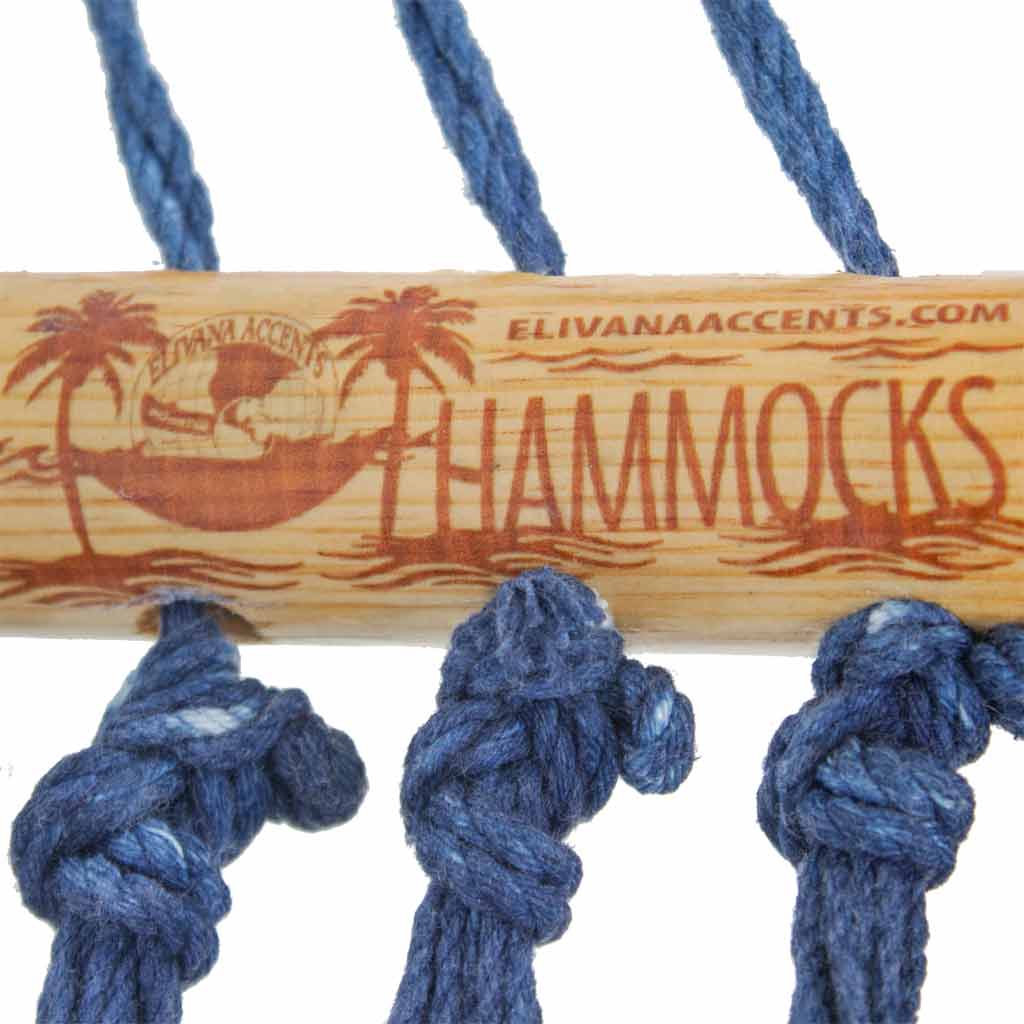 Blue Hammock with Spreader Bars