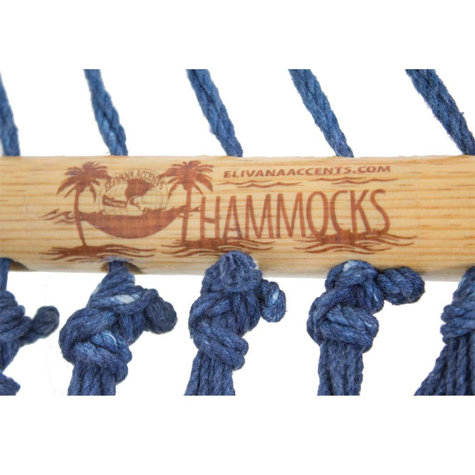 Blue Hammock with Spreader Bars