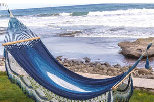 Best indoor and outdoor hammock for 2021 . Handmade and hand dye  with indigo plant insect repellent