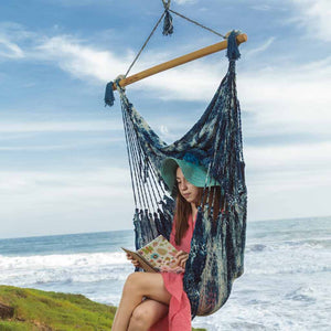 Hammock Swing Chair With Insect Repellent Indigo Dye