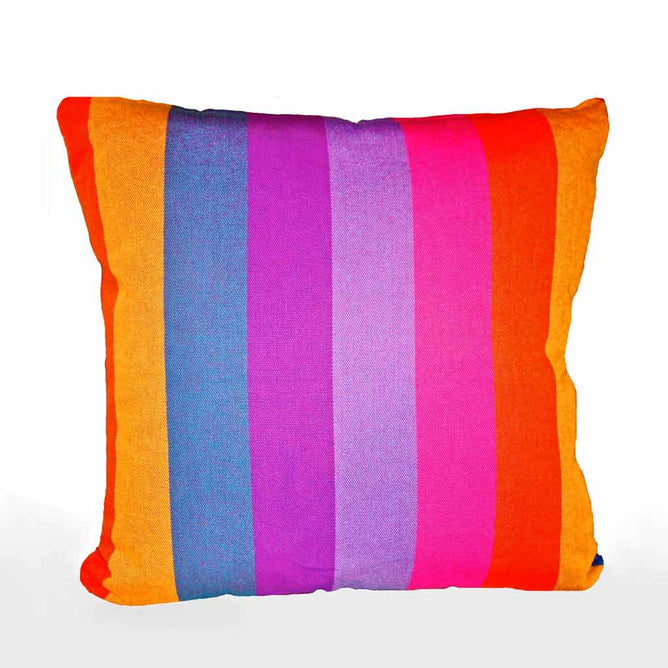 Multi Color Canvas Striped Pillow cover On Sale