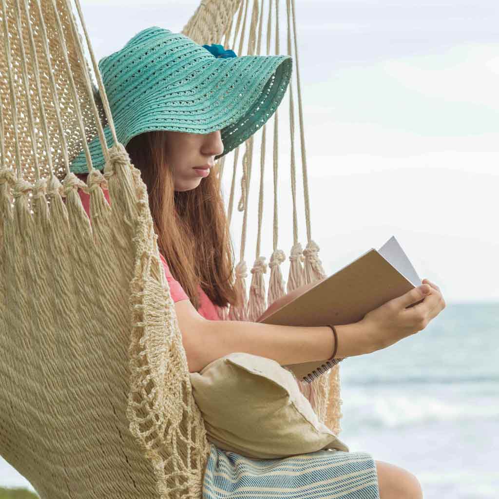 Handmade Rope Hammock Chair with Border 
