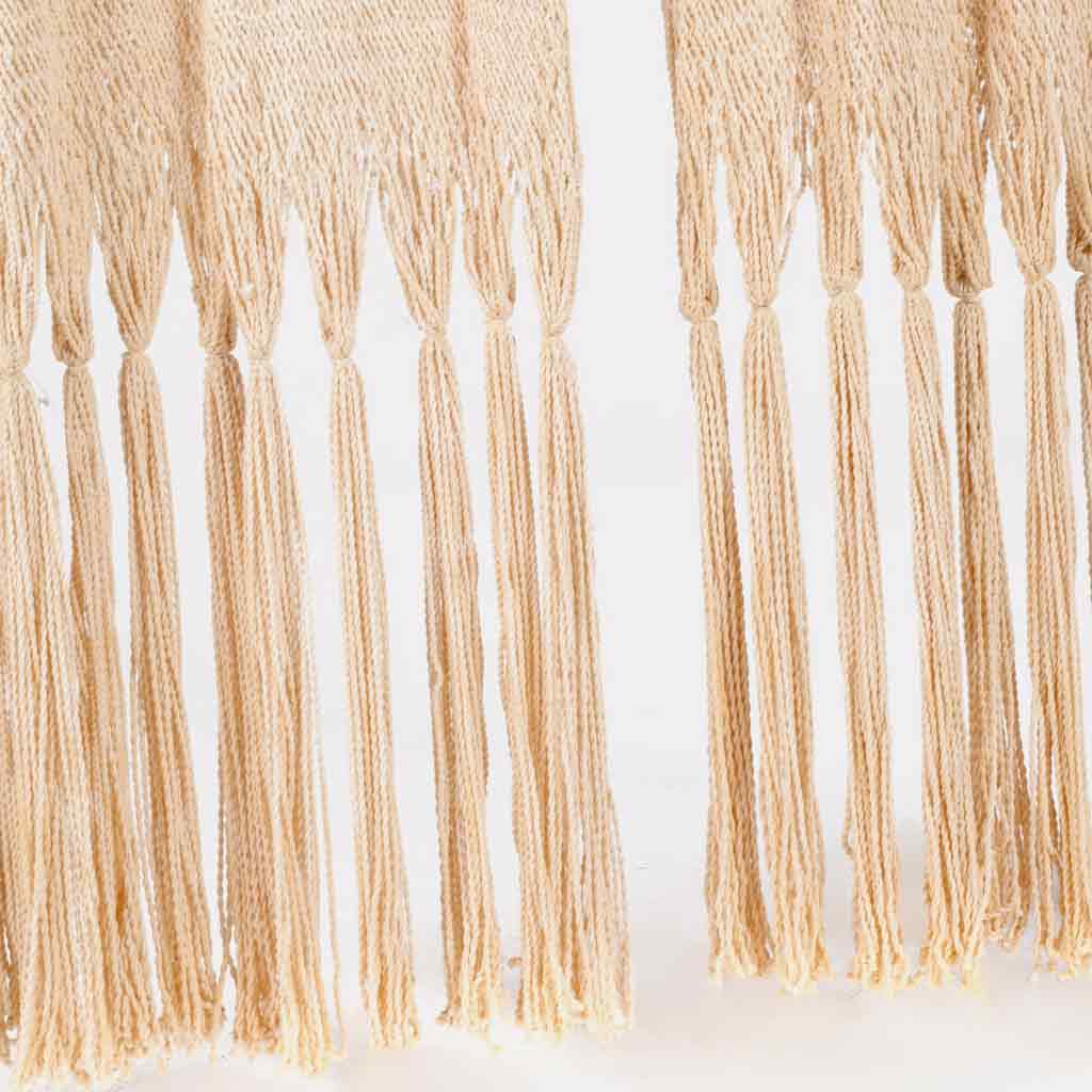 Ring Top Curtain Panel With Macrame Tassels 