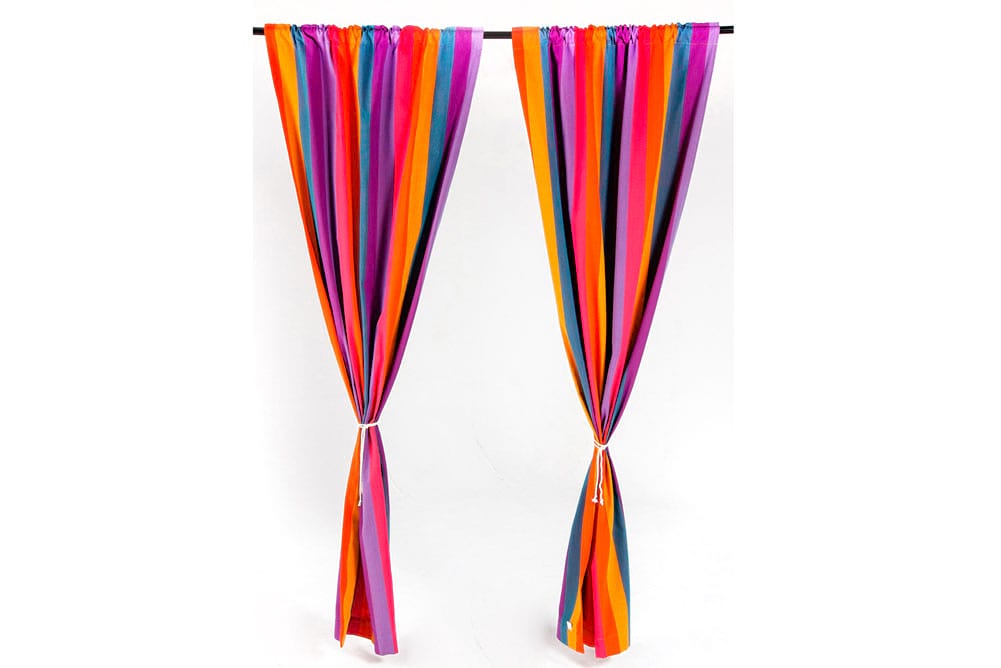 Multi Color Striped curtains & Drapes on sale
