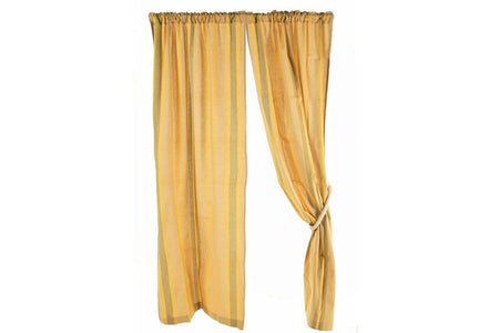 Yellow Sand Stripes Drapes and curtains